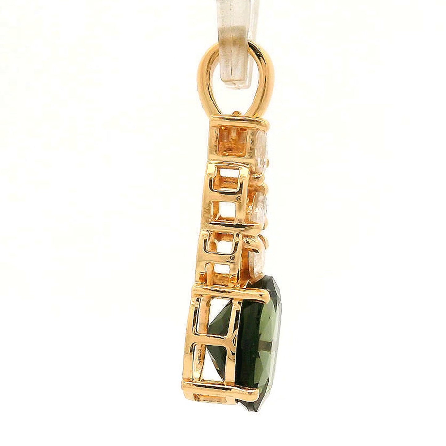 1.68 Ct Oval Tourmaline 14K Gold Pendant