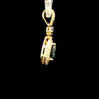 0.89 Ct Pear Sapphire 14K Gold Pendant