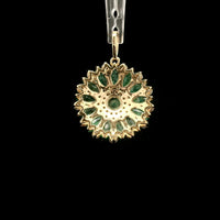 2.26 Ct Round Emerald 14K Gold Pendant
