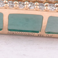 7.57 Ct Octagon Step Cut Natural Emerald 14K Gold Pendant