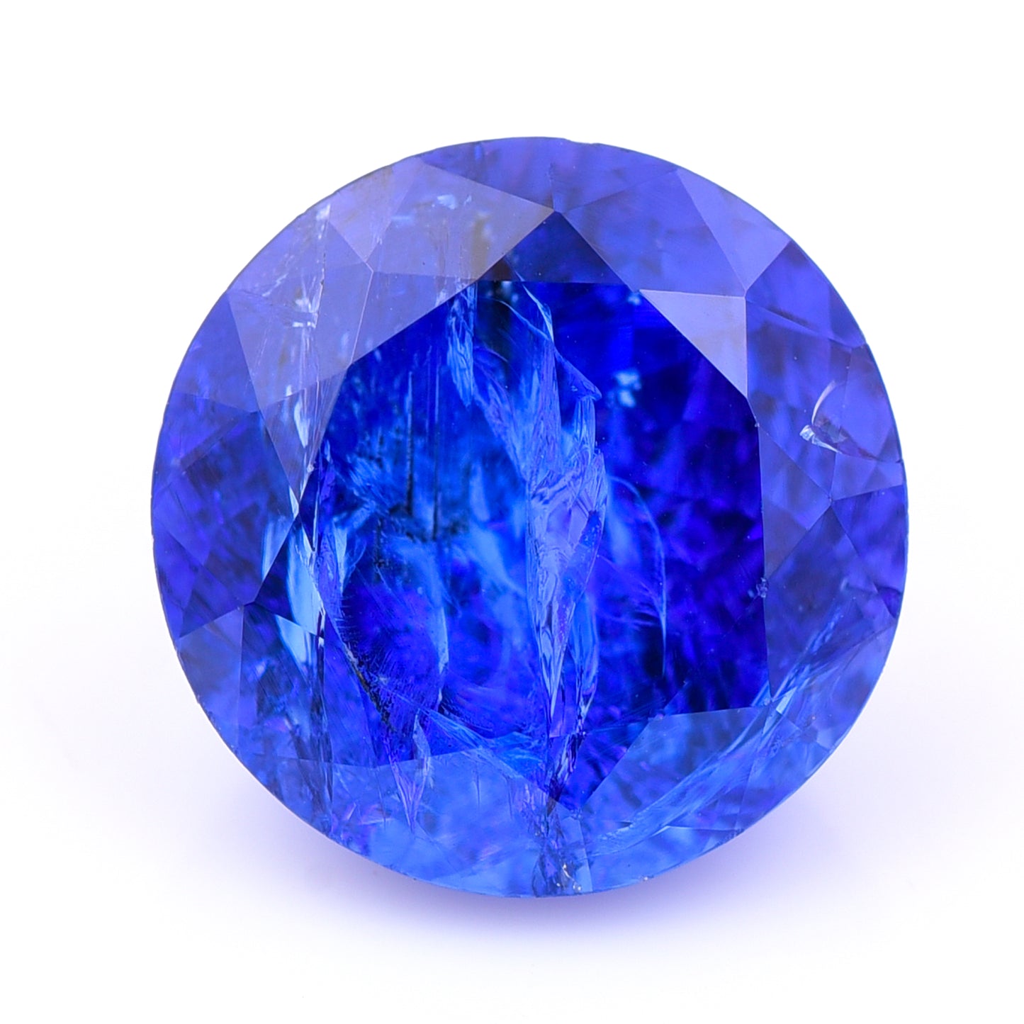 6.34 Natural Zoisite Tanzanite Round Mixed Cut Gemstone