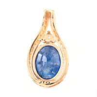 1.80 Ct Oval Mixed Cut Natural Sapphire 14K Gold Pendant
