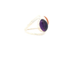 12.63 Ct Amethyst, Moonstone 925 Sterling Silver Ring