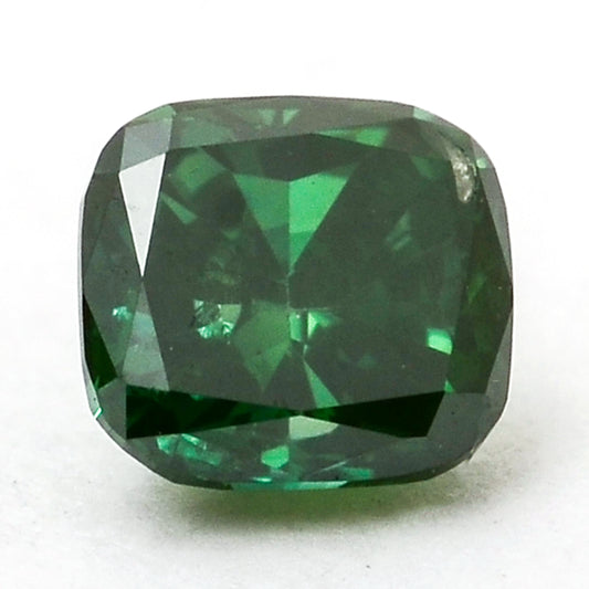 0.26 Green Diamond Cushion Loose Diamond