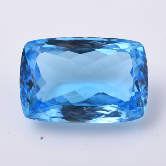 61.47 Natural Topaz Blue Topaz Rectangular Cushion Mixed Cut Gemstone