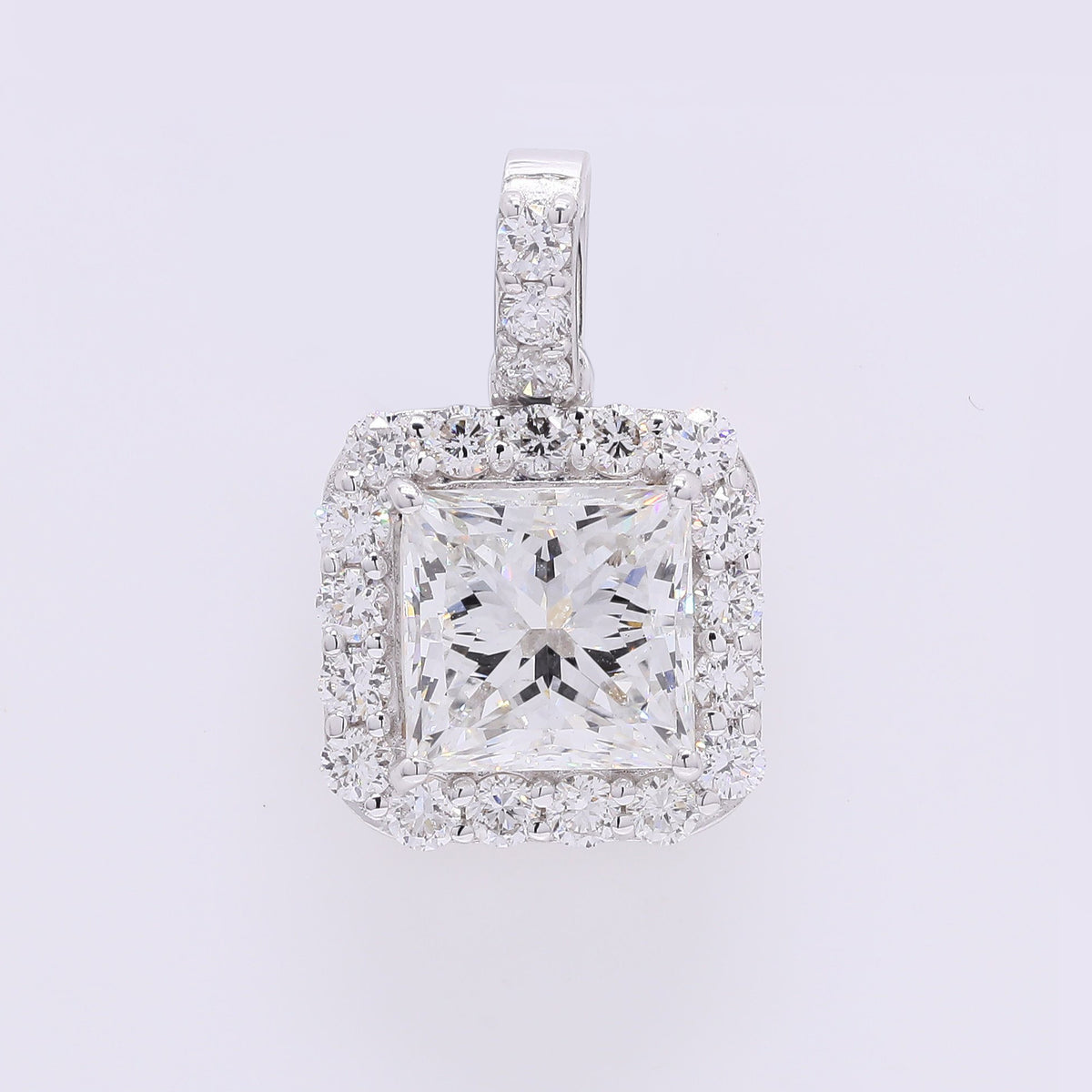 2.42 Carats Lab Grown Diamond 14K Gold Pendant