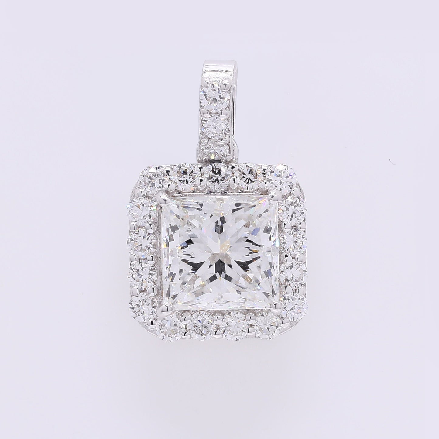 2.42 Carats Lab Grown Diamond 14K Gold Pendant