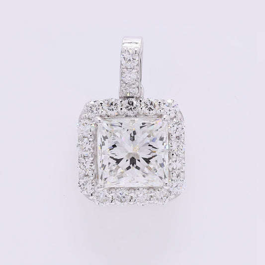 2.42 Carats Lab Grown Diamond 14K Gold Pendant
