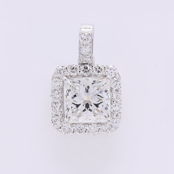 2.42 Carats Lab Grown Diamond 14K Gold Pendant