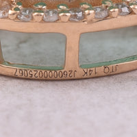 3.36 Ct Pear Mixed Cut Natural Emerald 14K Gold Pendant