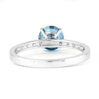 1.49 Carats Blue Lab Grown Diamond 14K Gold Ring