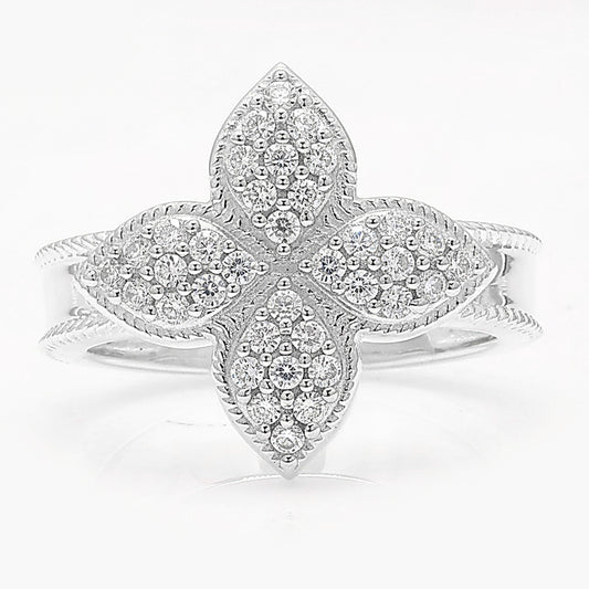 1.58 Ct Round Cubic Zirconia 925 Silver Ring