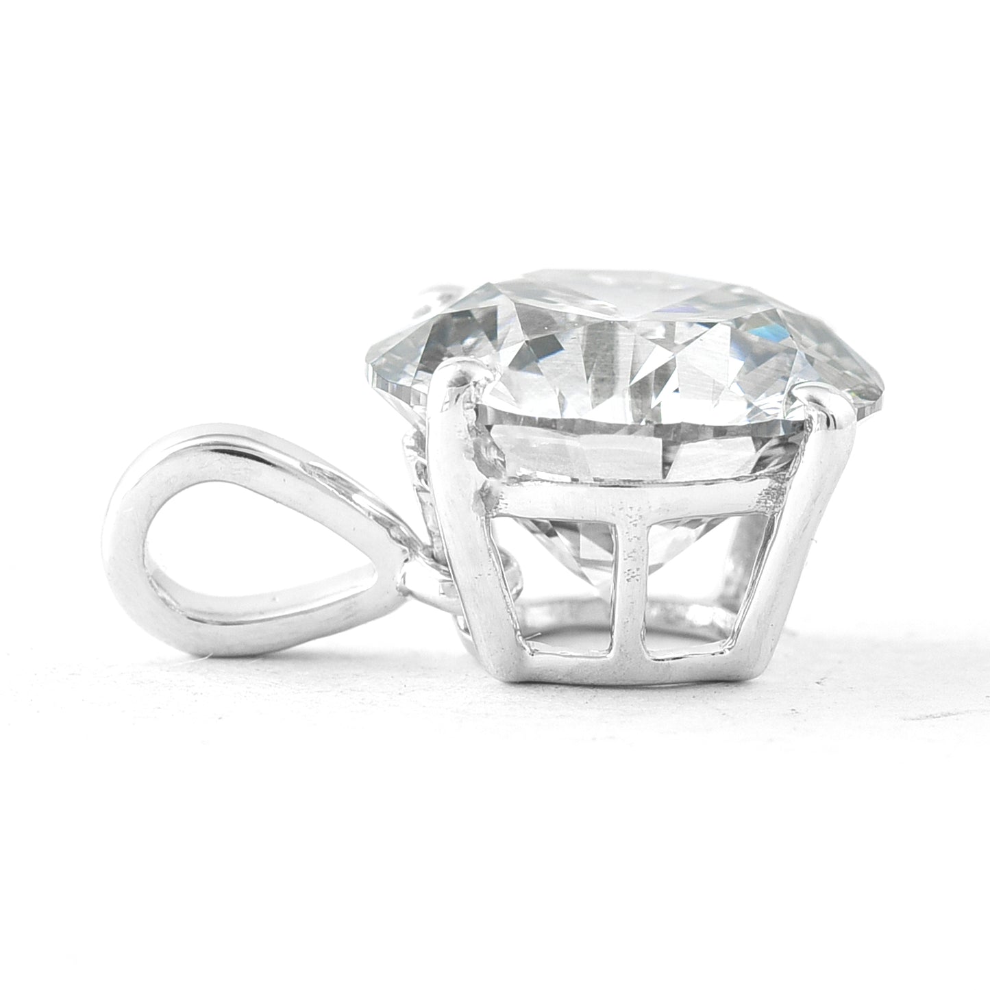 3.06 Carats Lab Grown Diamond 14K Gold Pendant