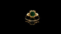 2.40 Ct Octagon Natural Emerald 14K Gold Ring