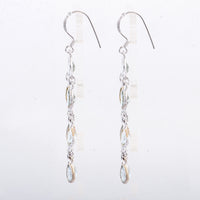 9.93 Ct Blue Topaz 925 Sterling Silver Earrings