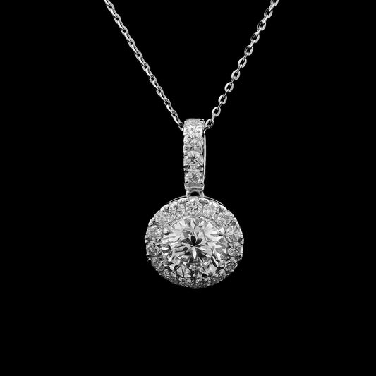 2.01 Carats Lab Grown Diamond 14K Gold Pendant