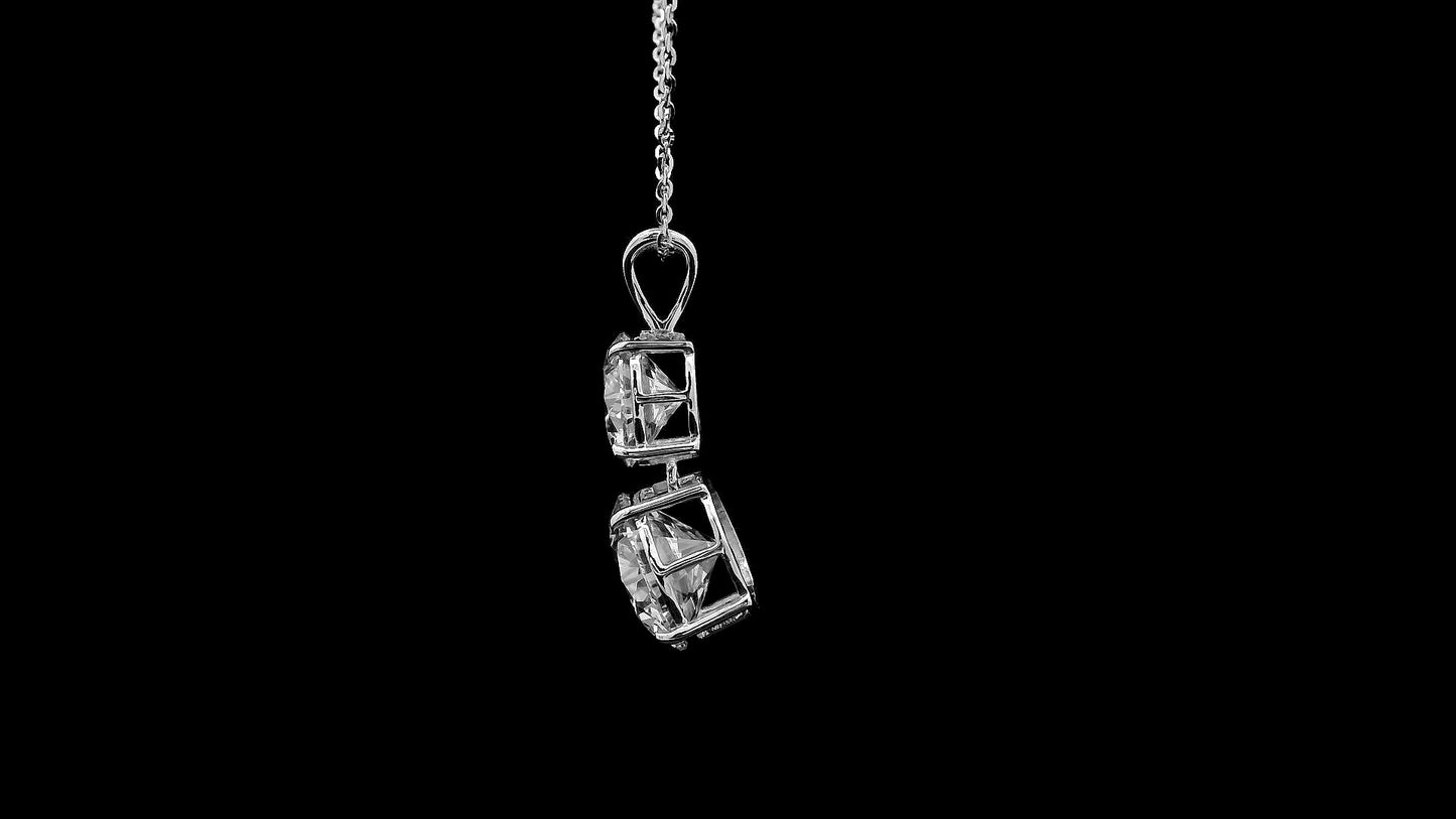4.80 Ct Round Lab Grown Diamond 14K Gold Pendant