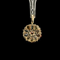 2.35 Ct Pear Multi Sapphire 14K Gold Pendant