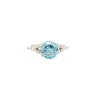 2.25 Carats Blue Lab Grown Diamond 14K Gold Ring