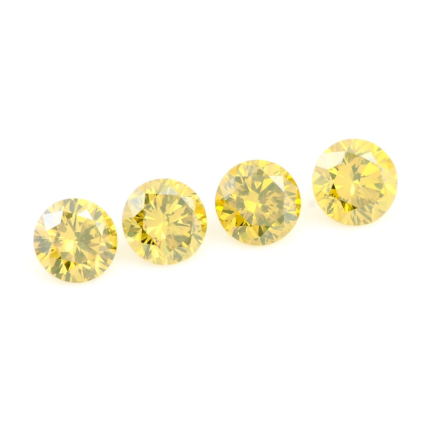 0.65 Yellow Diamond Round Loose Gemstone