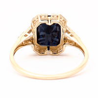 2.51 Ct Octagon Natural Sapphire 14K Gold Ring