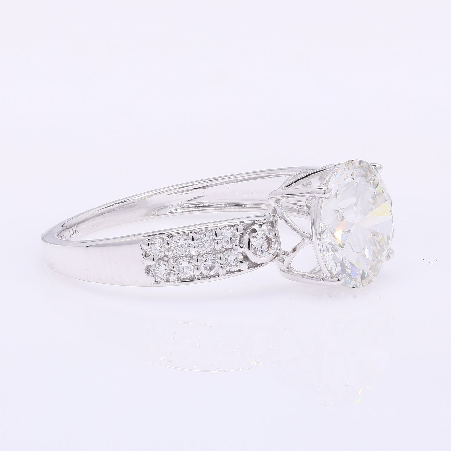 2.27 Carats Lab Grown Diamond 14K Gold Ring