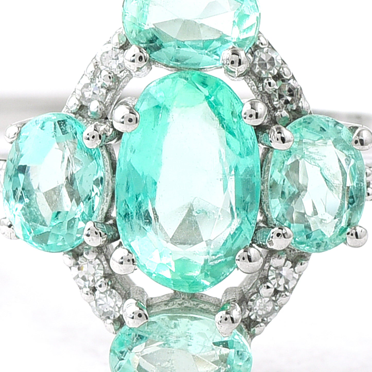 2.95 Ct Oval Mixed Cut Natural Emerald 950 Platinum Ring