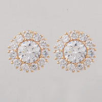 3.08 Carats Lab Grown Diamond 14K Gold Earrings