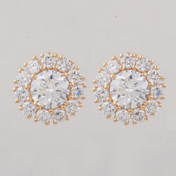 3.08 Carats Lab Grown Diamond 14K Gold Earrings
