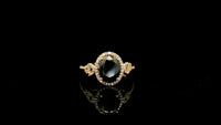 3.13 Ct Oval Natural Sapphire 14K Gold Ring