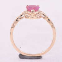 1.25 Ct Pear Ruby 9K Gold Ring