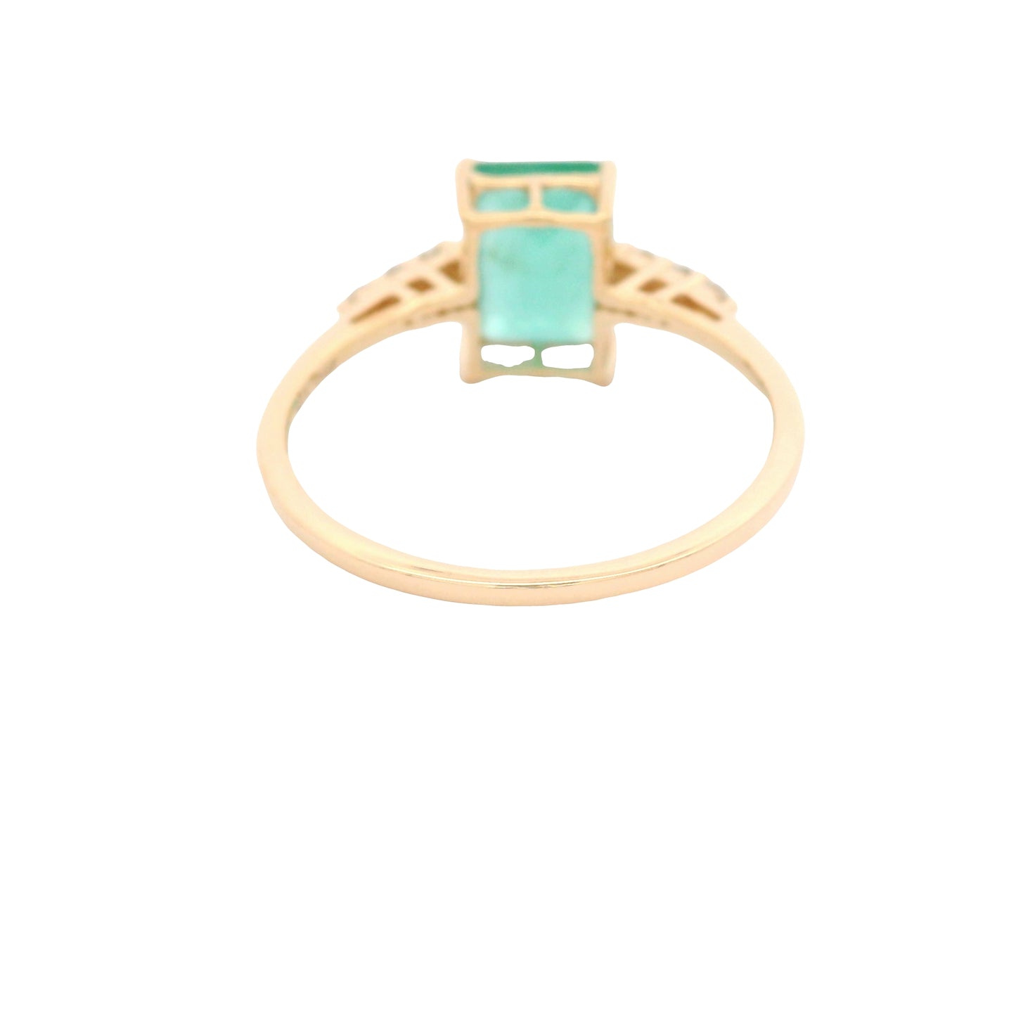 1.60 Ct Octagon Emerald 14K Gold Ring