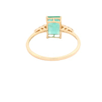 1.60 Ct Octagon Emerald 14K Gold Ring