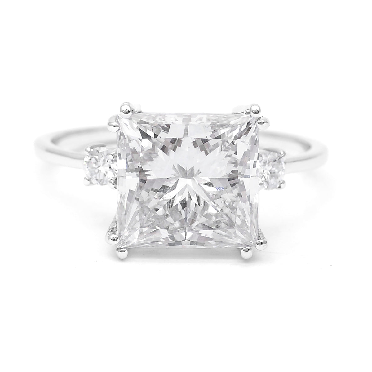 4.46 Carats Lab Grown Diamond 14K Gold Ring