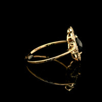 1.67 Ct Oval Mixed Cut Lab Grown Sapphire 14K Gold Ring