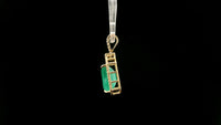 3.54 Ct Octagon Natural Emerald 14K Gold Pendant