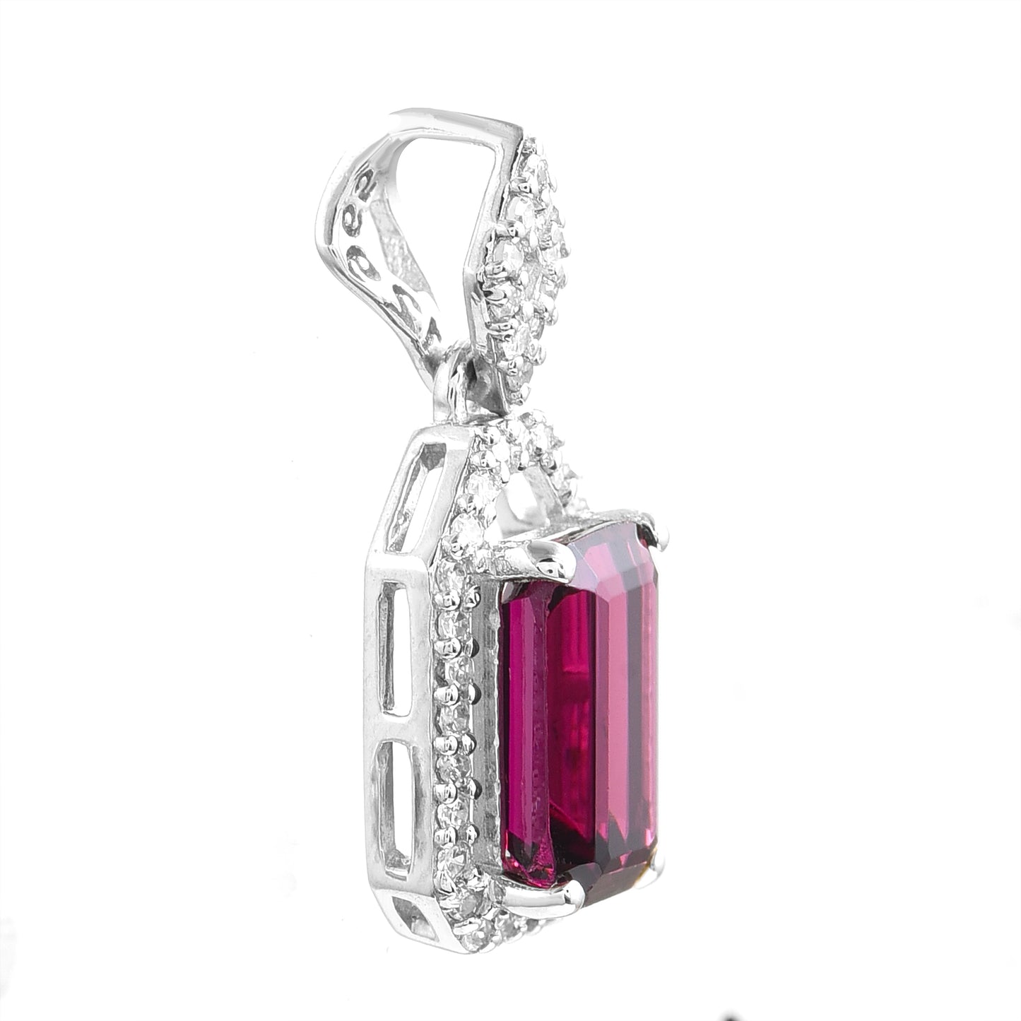 1.28 Ct Octagon Tourmaline 950 Platinum Pendant