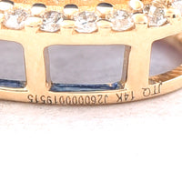 2.05 Ct Oval Mixed Cut Natural Sapphire 14K Gold Pendant
