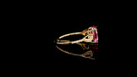1.87 Ct Pear Lab Grown Pink Sapphire 14K Gold Ring