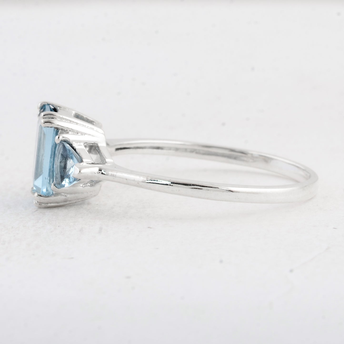 1.79 Ct Octagon Swiss Blue Topaz 925 Sterling Silver Ring