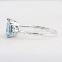 1.79 Ct Octagon Swiss Blue Topaz 925 Sterling Silver Ring