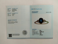 1.56 Ct Oval Mixed Cut Natural Sapphire 14K Gold Ring