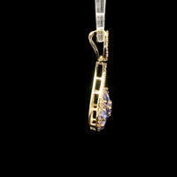 1.32 Ct Round Tanzanite 14K Gold Pendant