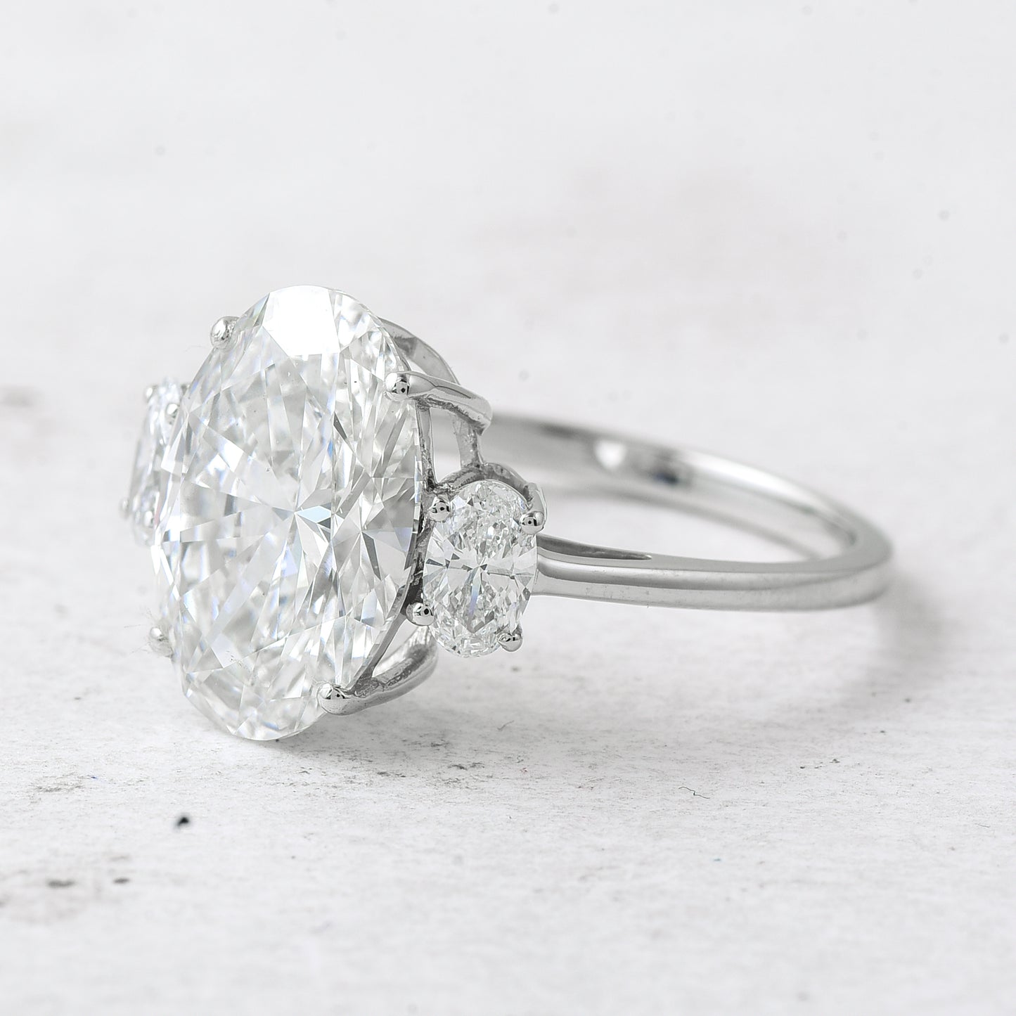 4.17 Ct Oval Lab Grown Diamond 950 Platinum Ring