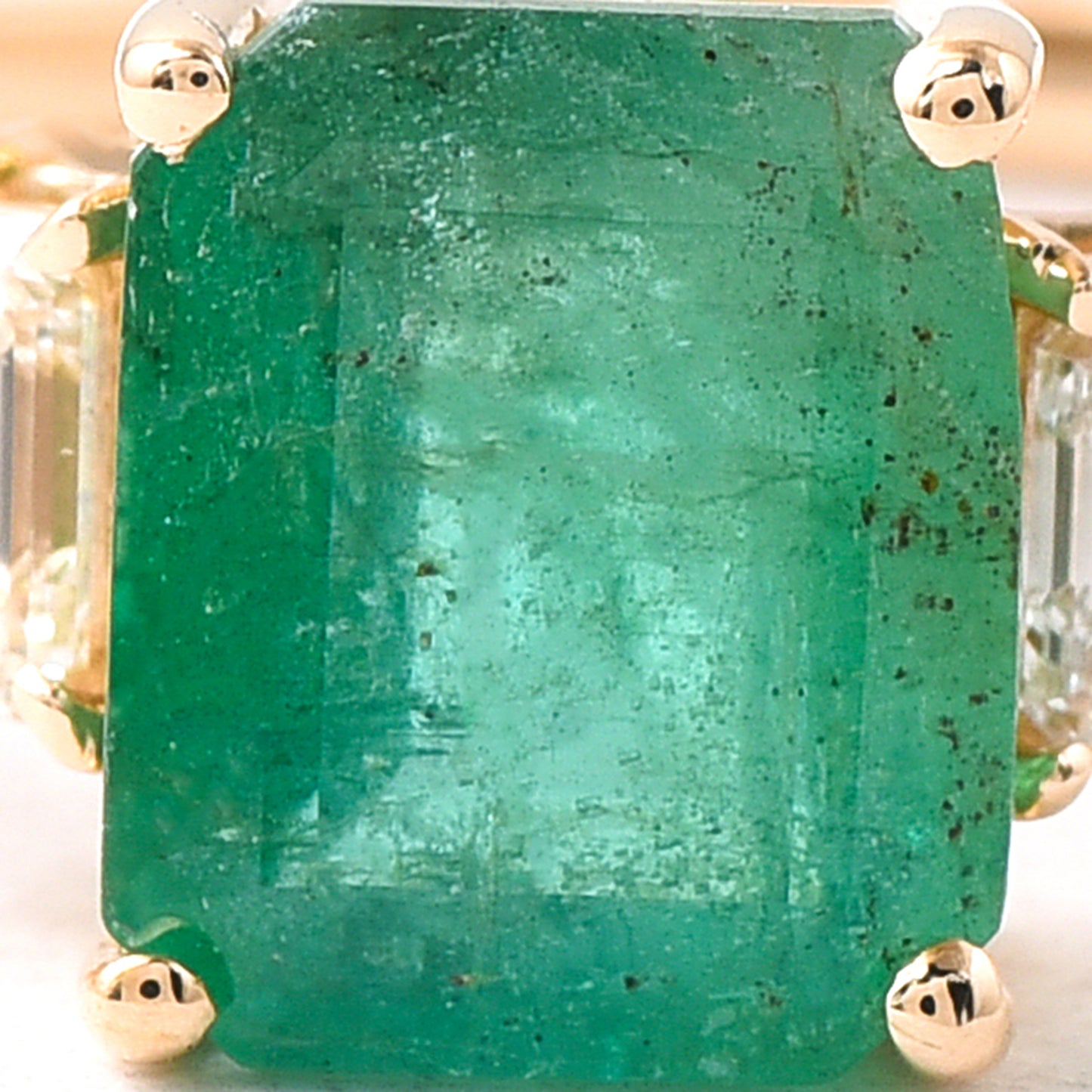 1.44 Ct Octagon Emerald 14K Gold Ring
