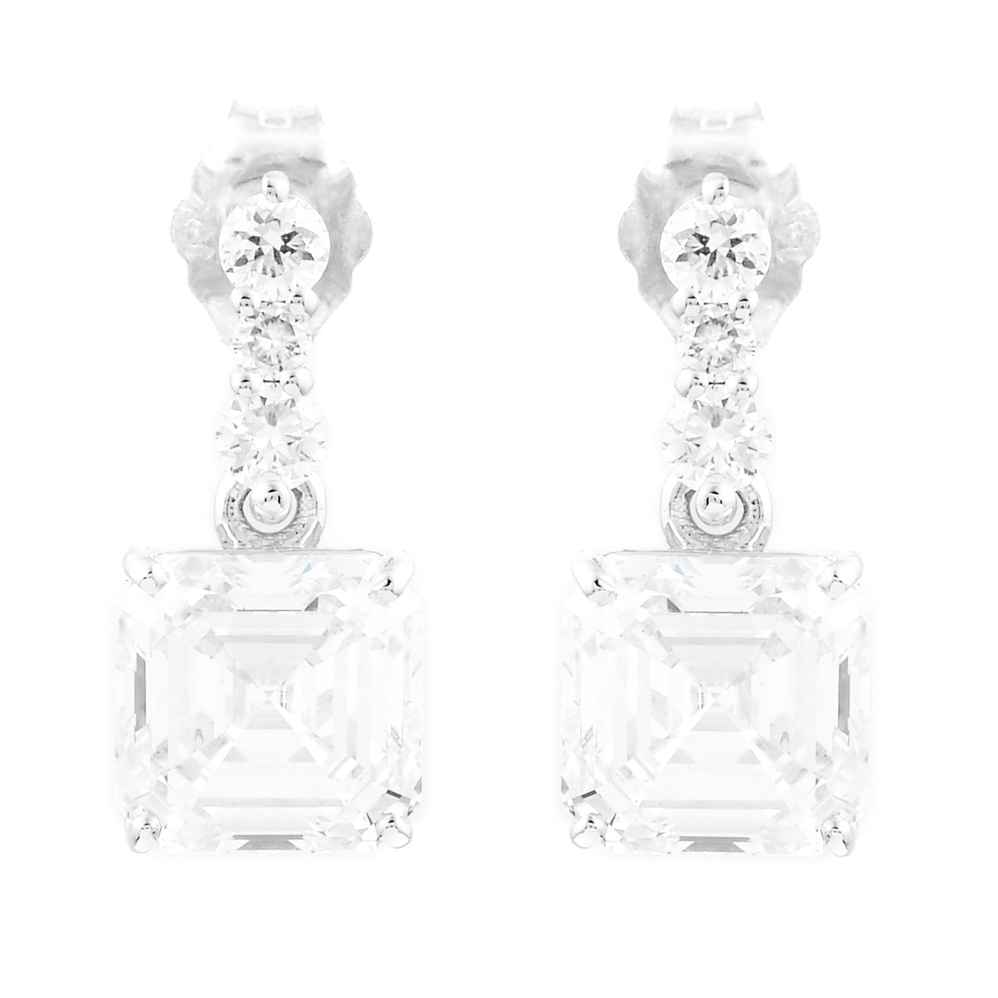 4.48 Carats Lab Grown Diamond 14K Gold Earrings
