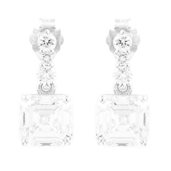 4.48 Carats Lab Grown Diamond 14K Gold Earrings