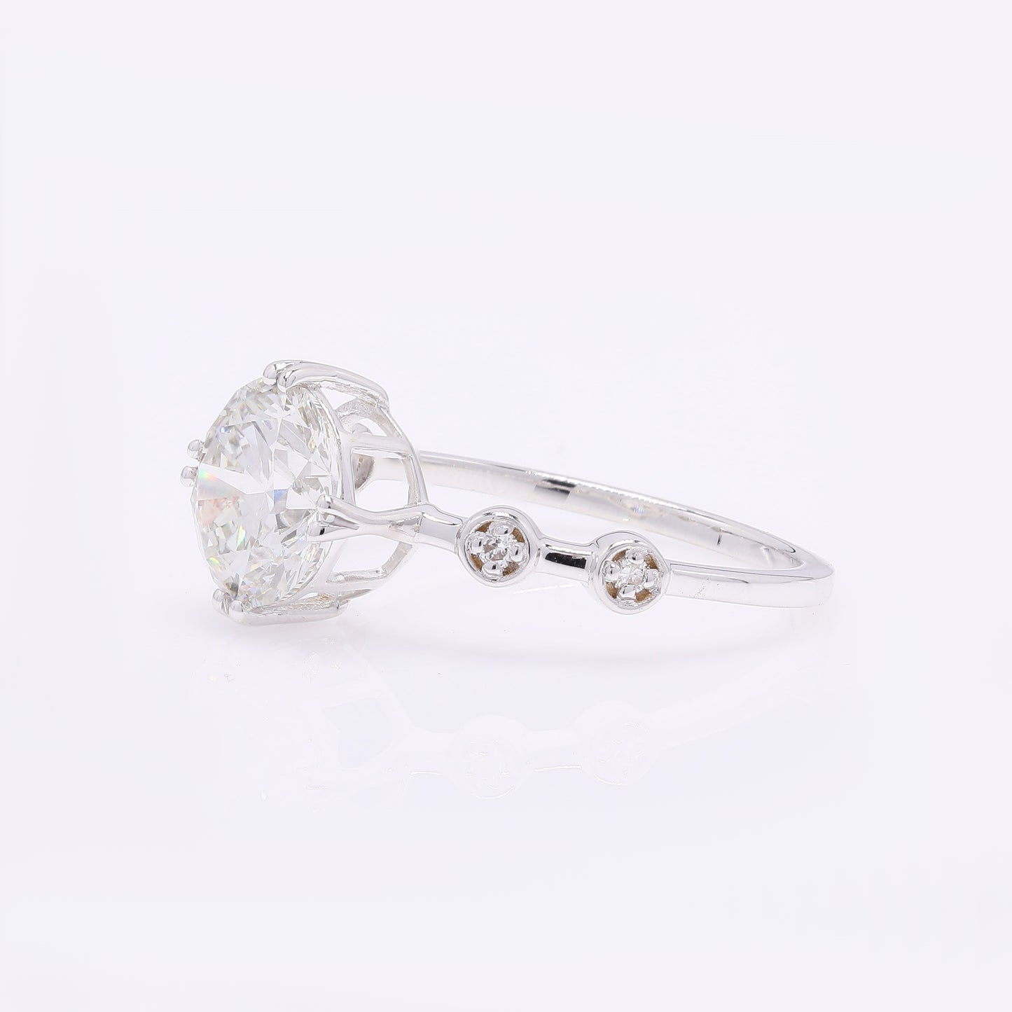 2.08 Carats Lab Grown Diamond 14K Gold Ring