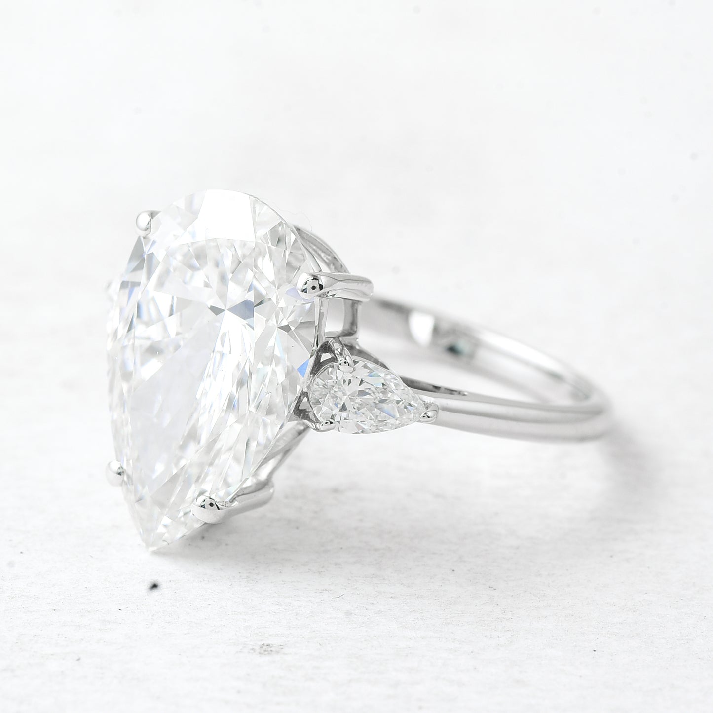 5.14 Ct Pear Lab Grown Diamond 14K Gold Ring