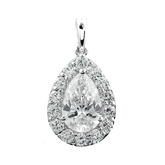 2.11 Carats Lab Grown Diamond 14K Gold Pendant